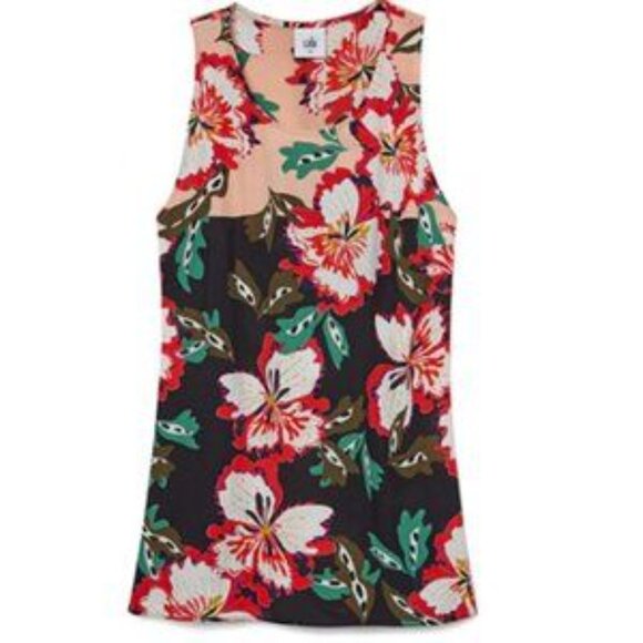 CAbi #5542 Hibiscus Print Sleeveless Blouse - Picture 12 of 15